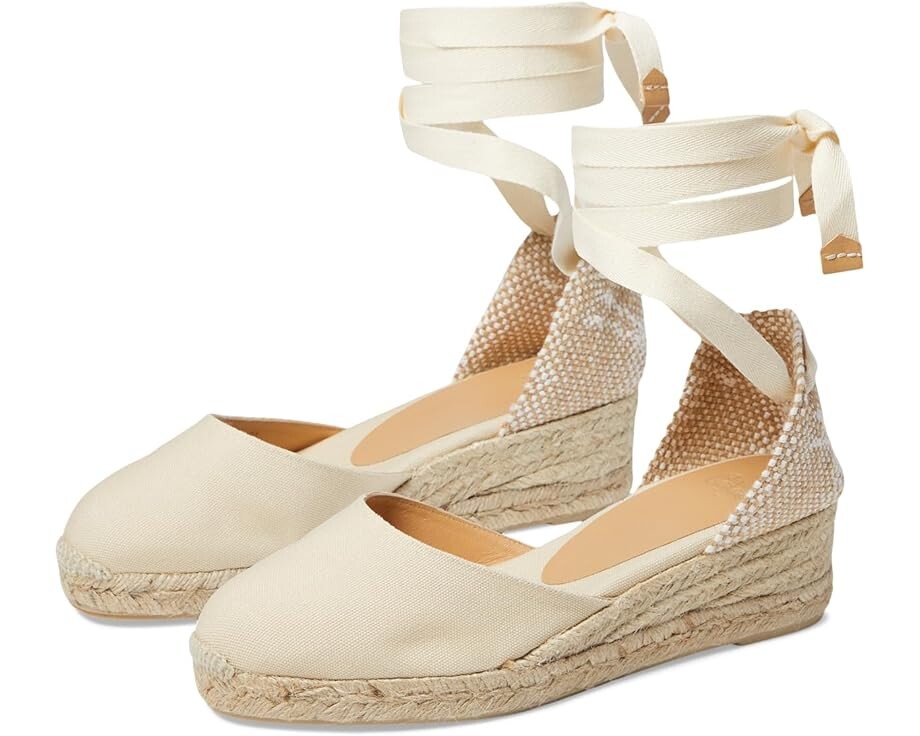 Эспадрильи CASTANER Carina 30 Wedge, слоновая кость