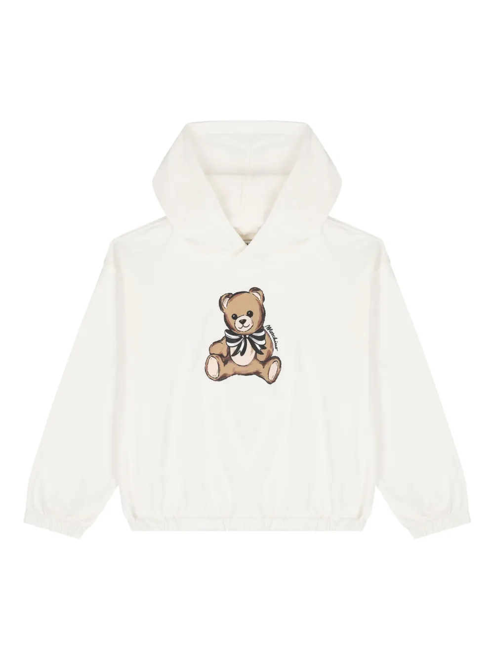 Толстовка Girls Ivory & Black Teddy Bear Leggings Set Moschino Kids, белый — фото 3
