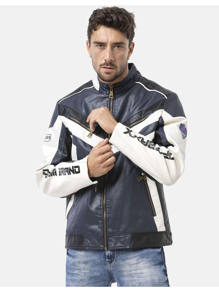 

Байкерская куртка CM230 в цвете ТЕМНО-БЕЛЫЙ Cipo & Baxx