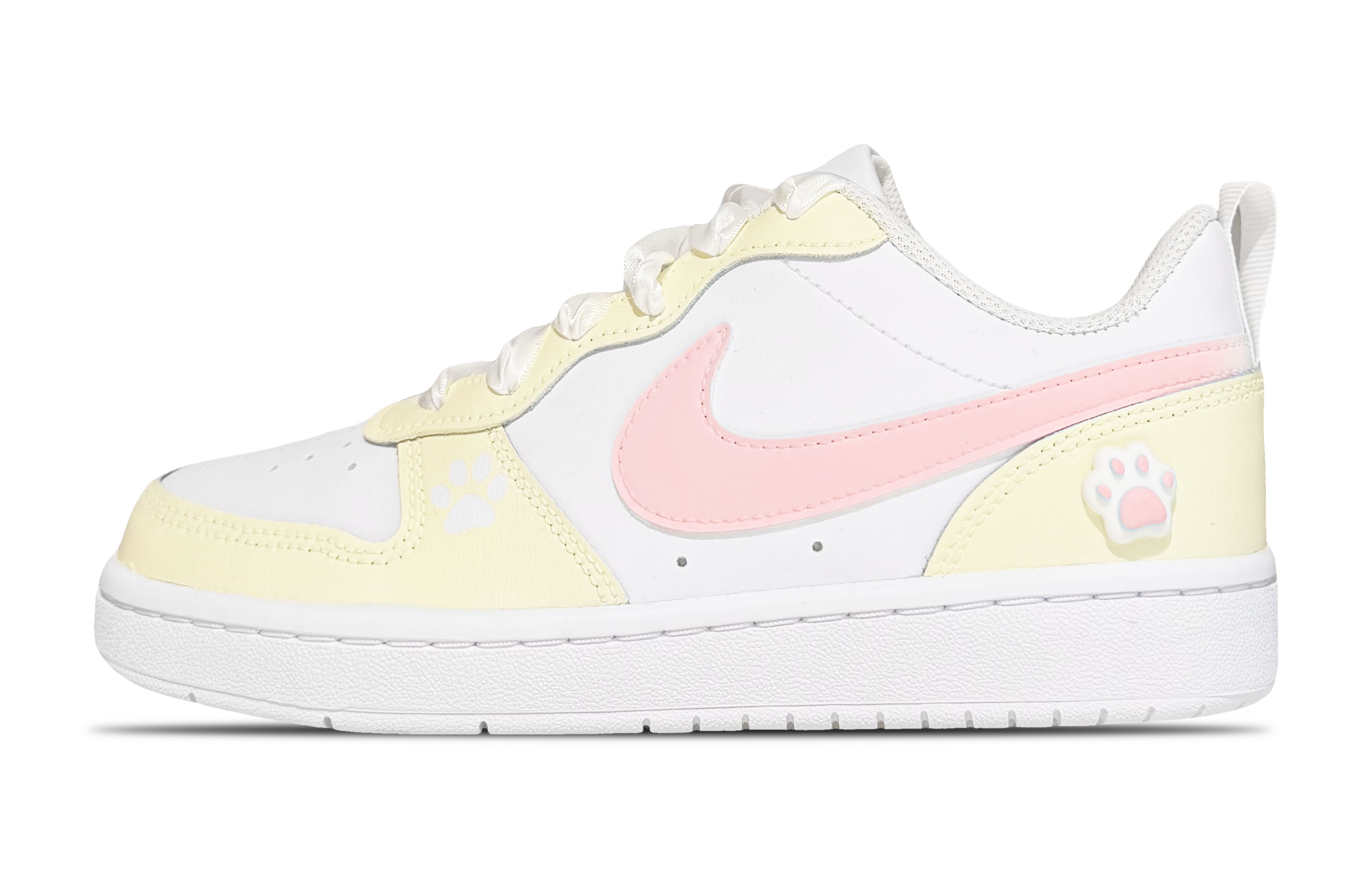 

Детские кроссовки для скейтбординга Court Borough Low 2 Low Top для подростков Nike, желтый/розовый