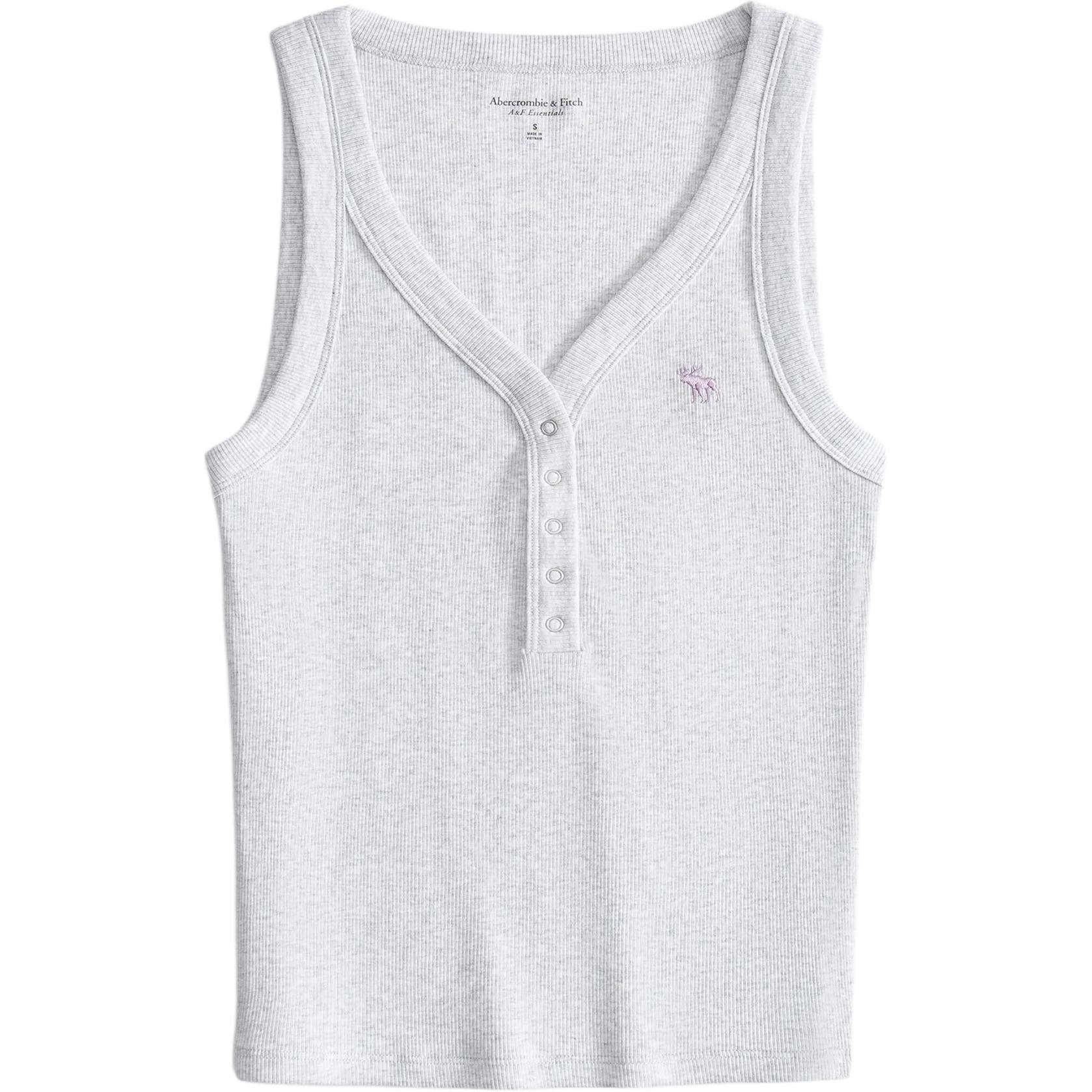 

Топ-майка женская светло-серая Abercrombie＆Fitch, светло-серый