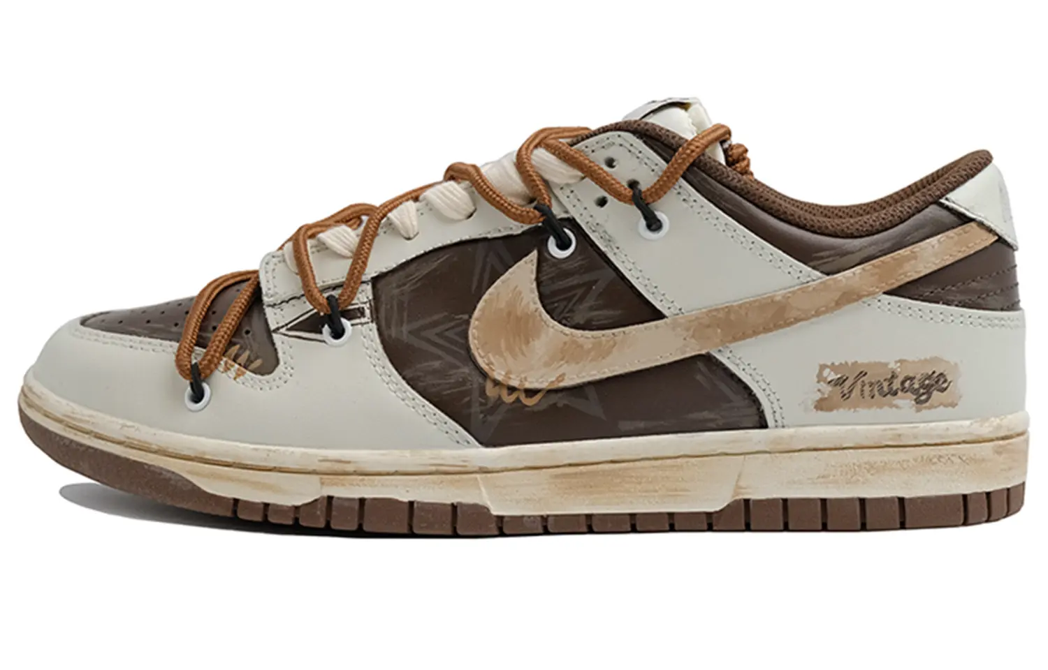 

Кроссовки Nike Dunk Skateboard Shoes Unisex Low-Top Brown/Khaki