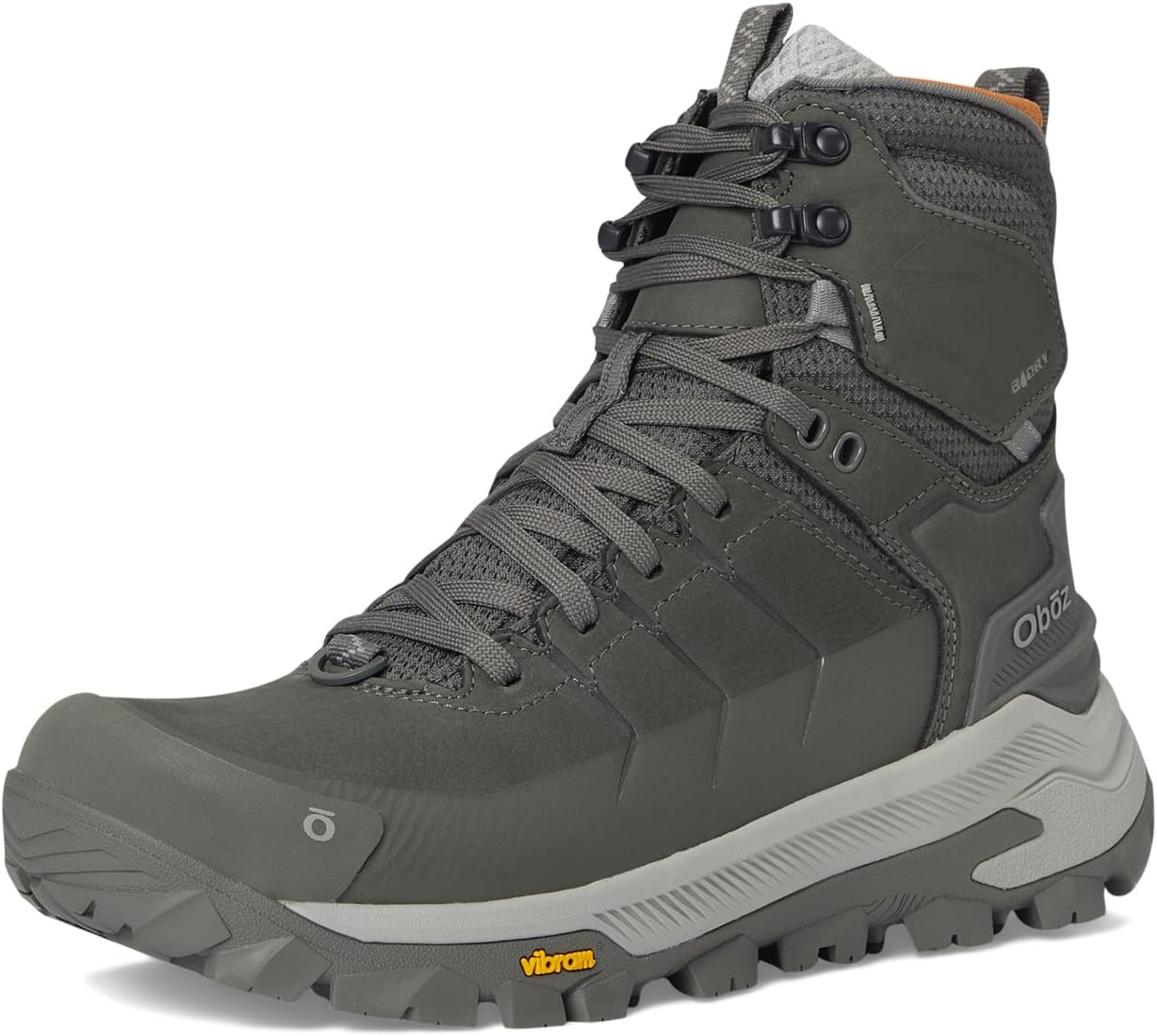 Мужские зимние водонепроницаемые ботинки Oboz Bangtail Mid Insulated B-DRY, Charcoal — фото 2