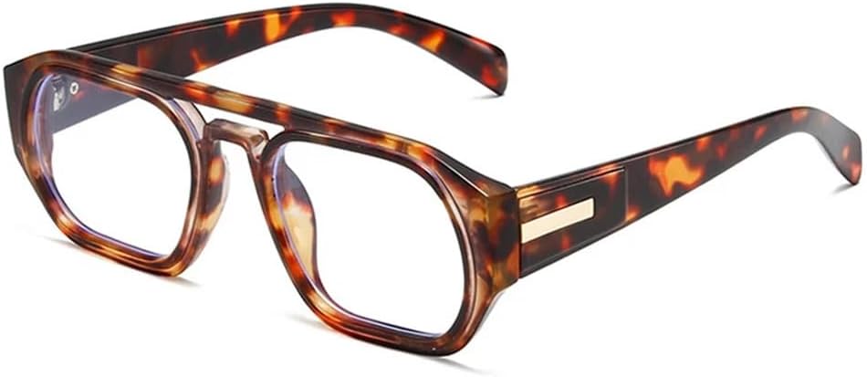 

Солнцезащитные очки с двойной перемычкой для женщин и мужчин с защитой от УФ-излучения UV400, подходят для занятий спортом на открытом воздухе, бега и путешествий UYPTK, Leopard Clear