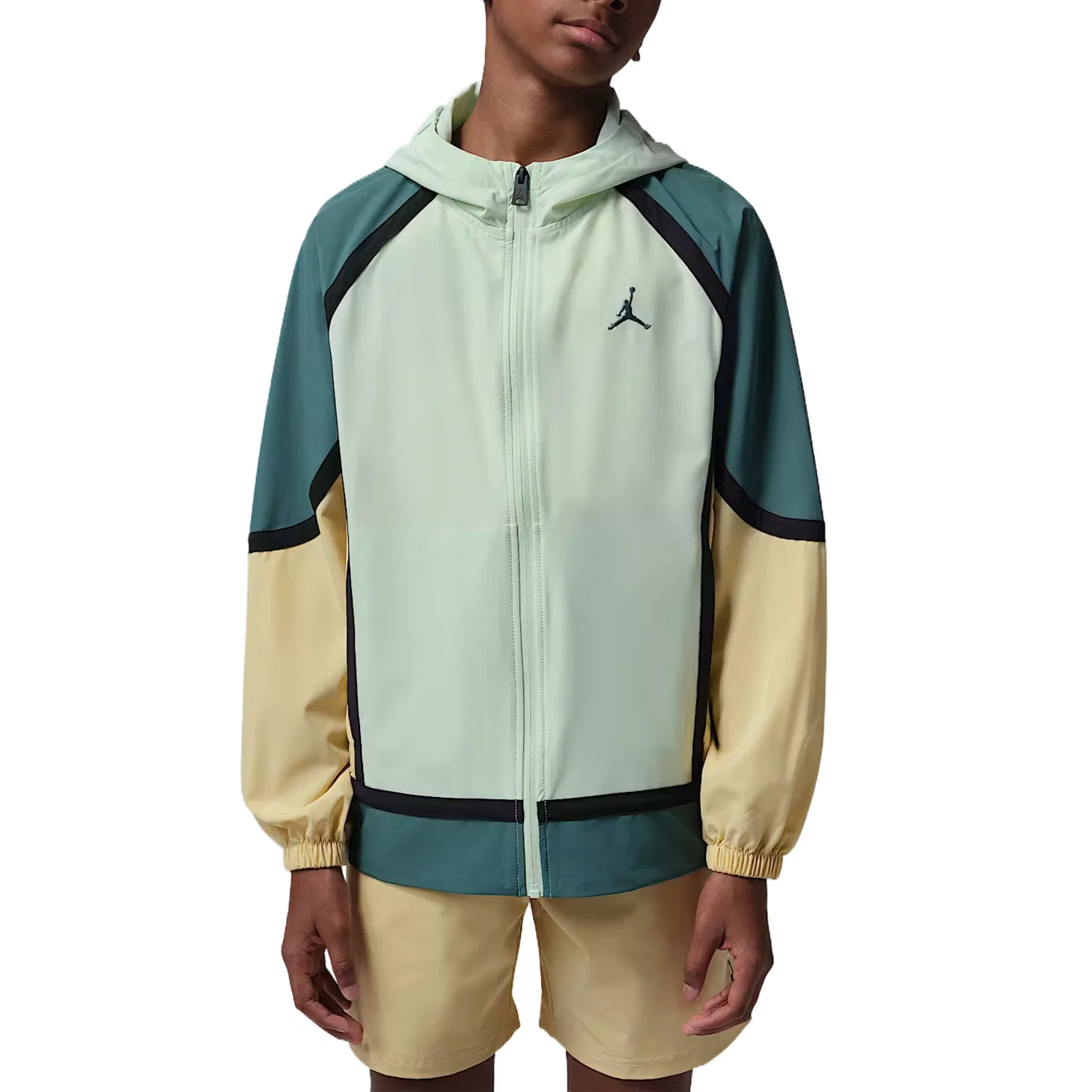 Детская куртка с капюшоном Moderate Jordan, Light Jade Blue Gray