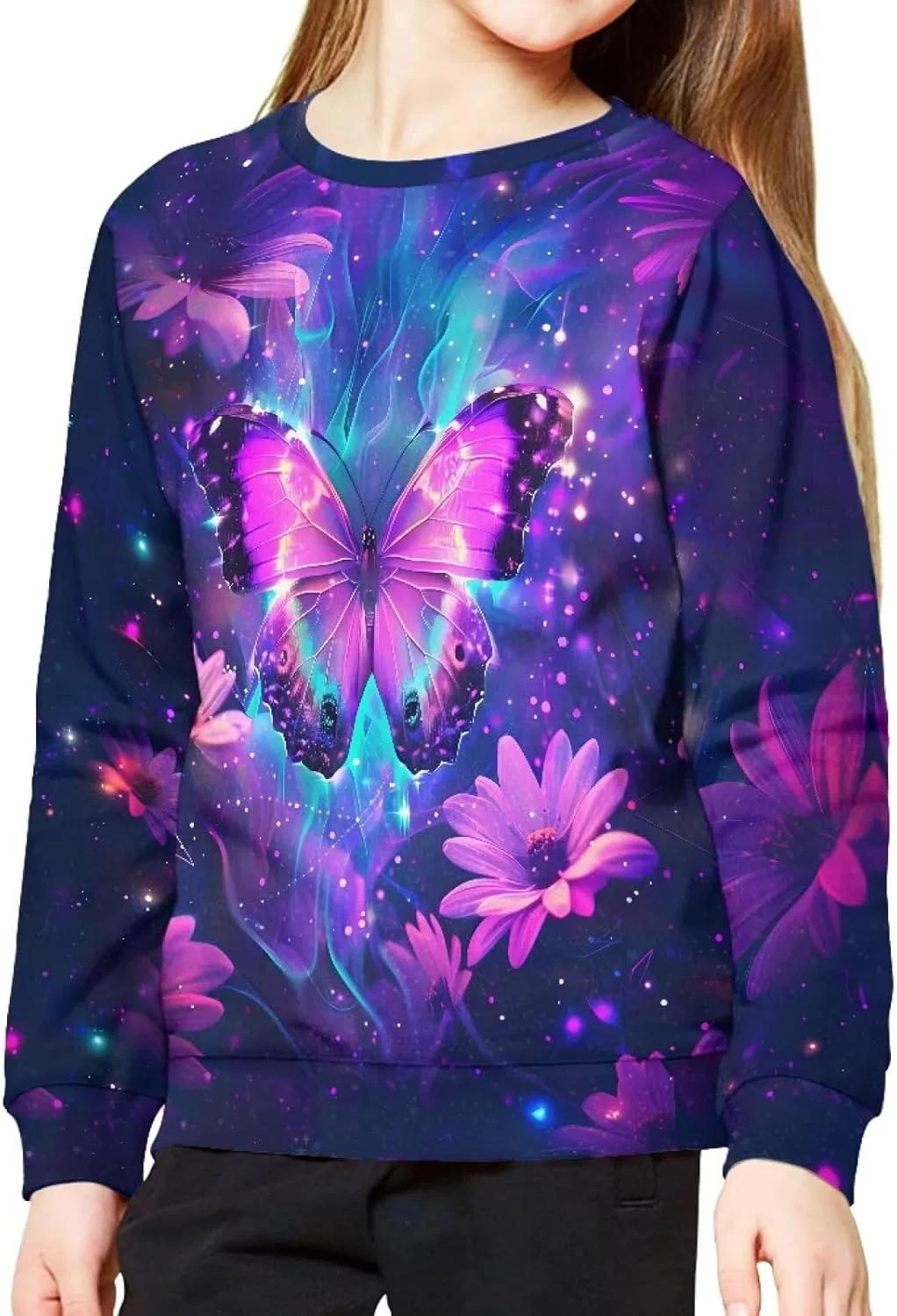 Толстовка детская с принтом Butterfly Floral, ZPINXIGN, 6-14 лет
