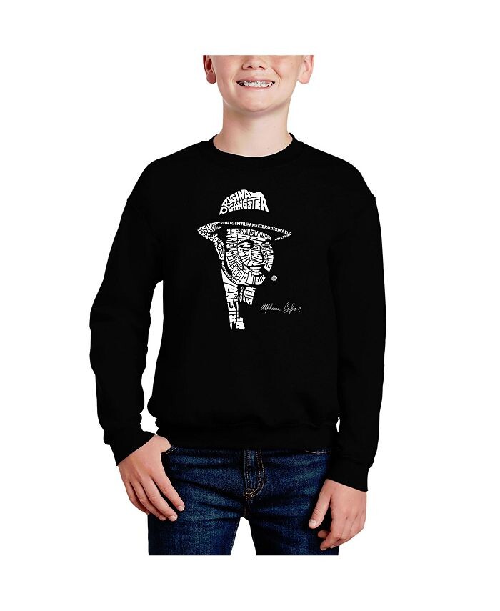 

Толстовка с круглым вырезом Big Boy's Word Art LA Pop Art, черный