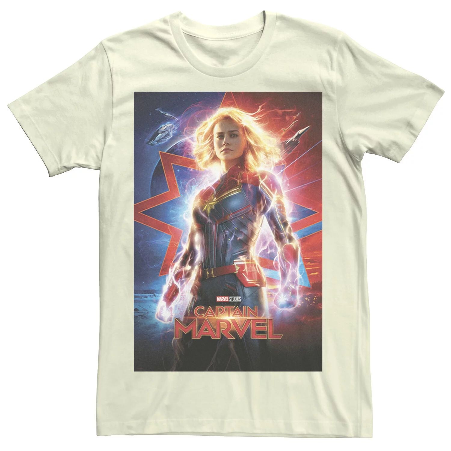

Мужская футболка с постером к фильму «Капитан» Marvel
