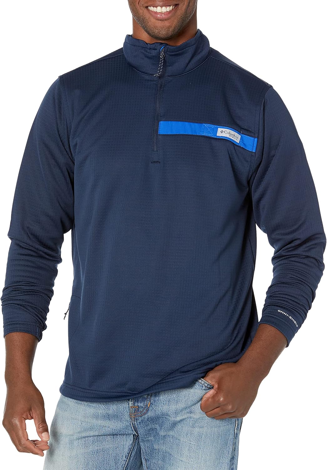 

Columbia мужская куртка Skiff Guide Fleece, Collegiate Navy/Blue Macaw