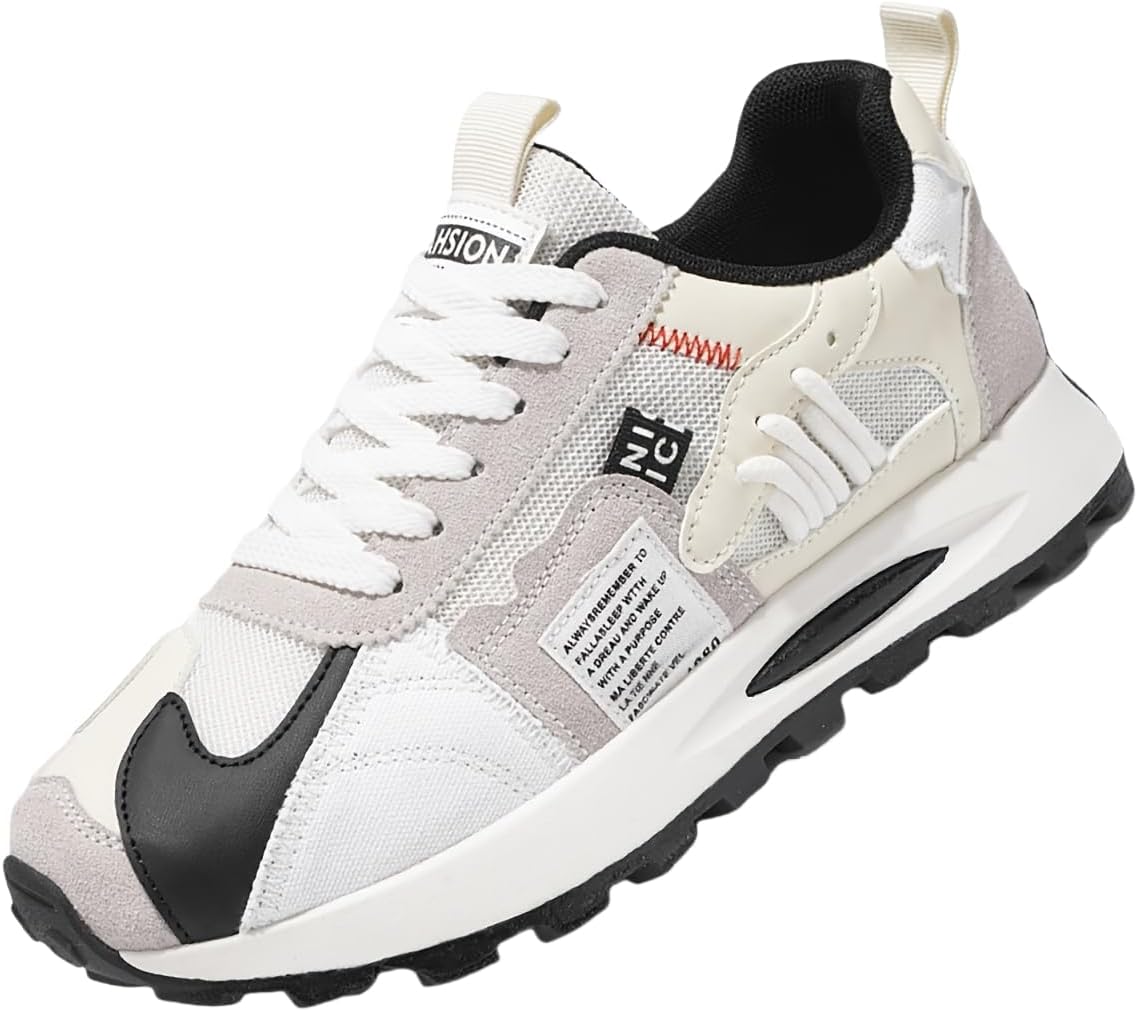 

Модные мужские кроссовки для молодежи с креативным дизайном, повседневные, дышащие, противоскользящие, легкие, все низкие модели Hoalox, белый