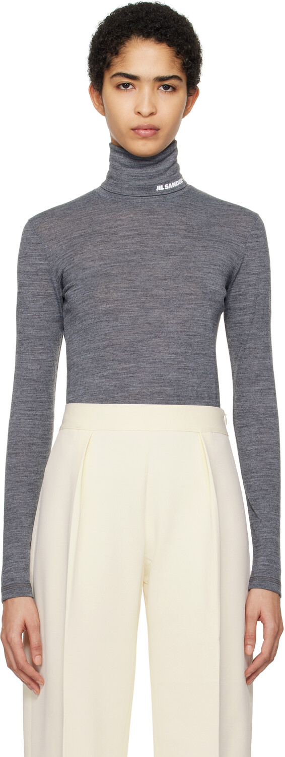 

Серая легкая водолазка из технической шерсти Jil Sander