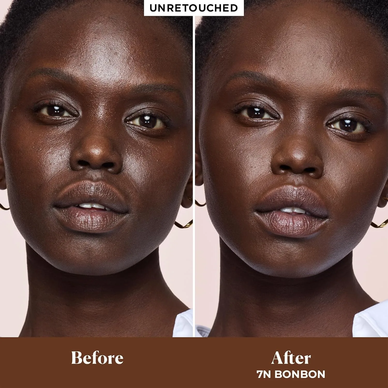 Laura Mercier Real Flawless Feather Matte Powder Foundation, полупрозрачное и среднее покрытие, 16 часов стойкости, контроль увлажнения и блеска, компактная пудра, с гиалуроновой кислотой, 7N Bonbon - Rich Deep with neutral undertones — фото 3