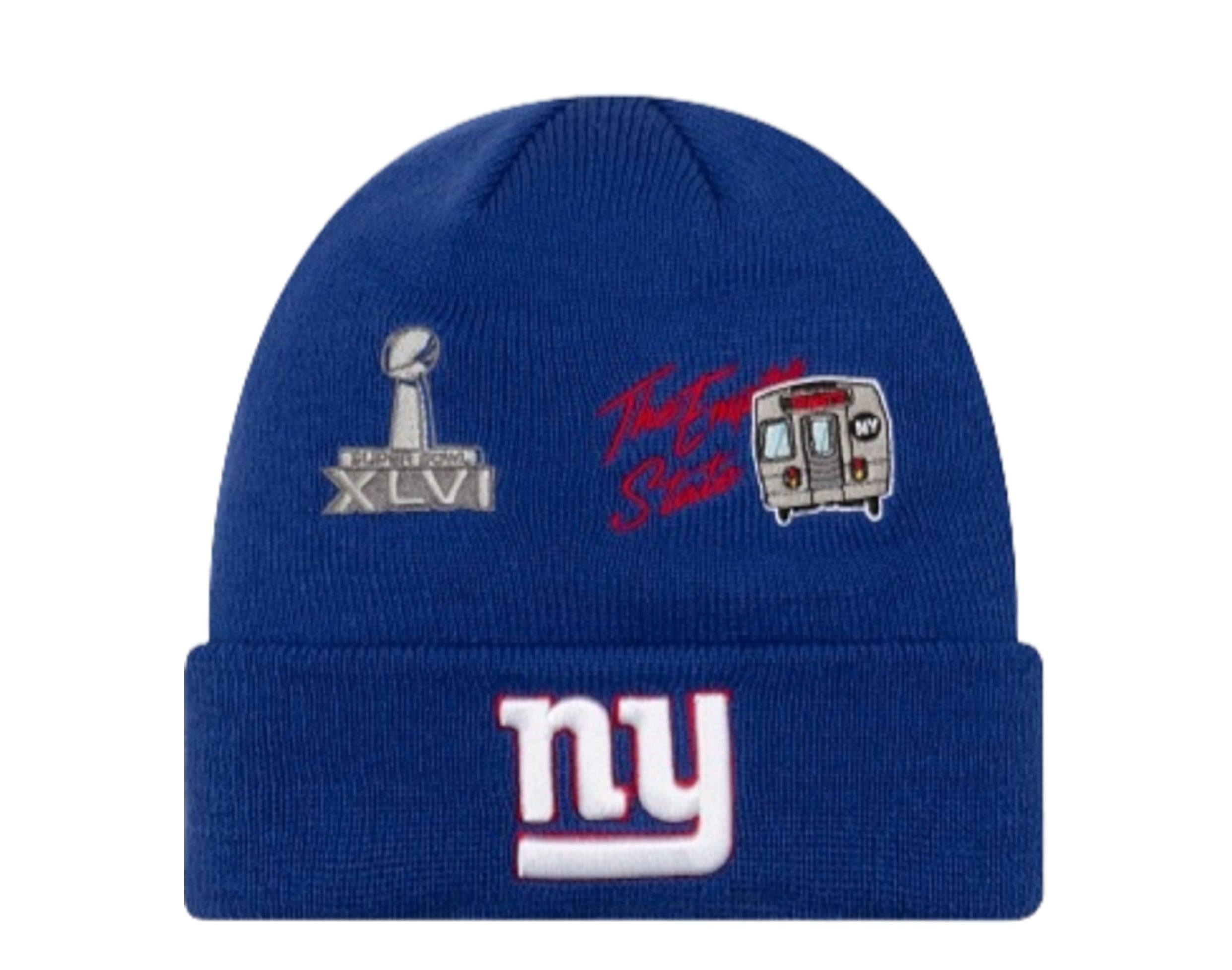 

New Era NFL New York Giants City Transit вязаная шапка-манжета синяя 60224737