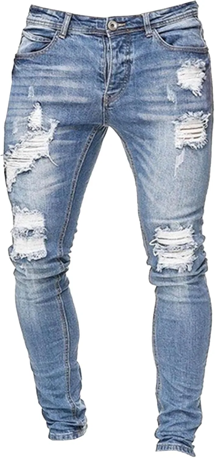 Джинсы, мужские, Slim Fit, Light Blue