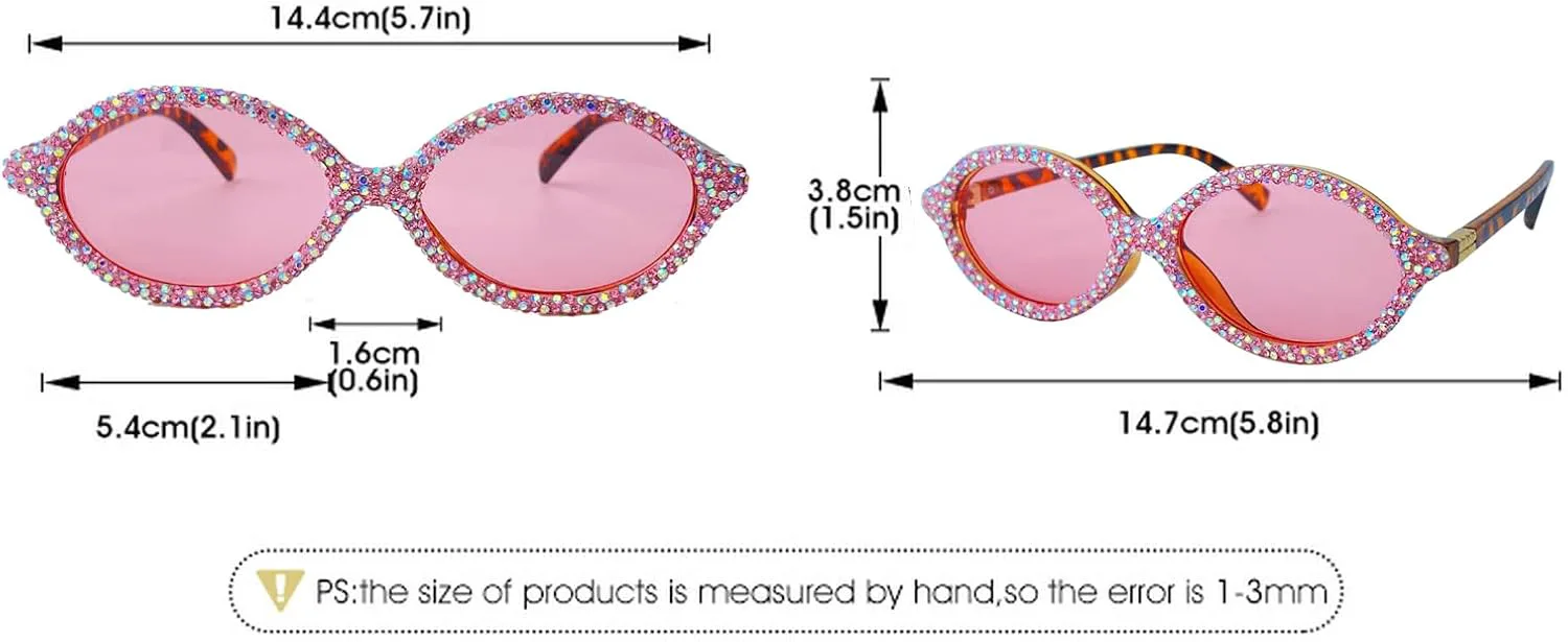 

Модные овальные солнцезащитные очки со стразами для женщин, стильные и забавные, в стиле 90-х, с бриллиантами, защита от УФ-излучения UV 400 mincl, Black