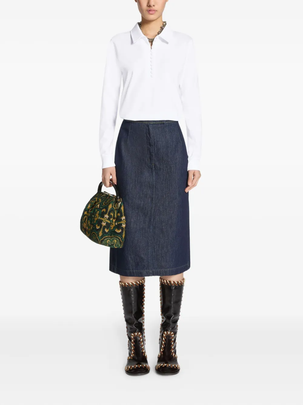 Сапоги с закругленным носком Dries Van Noten, черный — фото 4