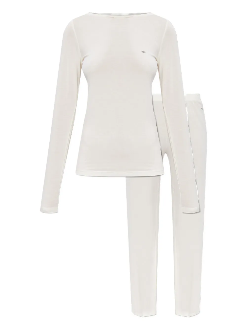 

Пижама с логотипом Emporio Armani, кремовый