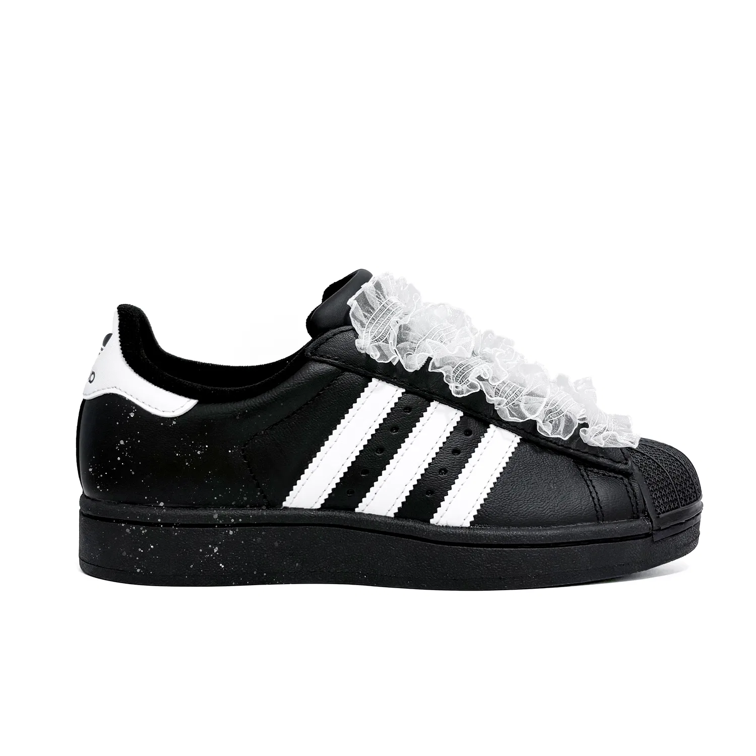 Кроссовки для скейтбординга Superstar 2 Leather Low top Kids' Skateboarding Shoes Black Teenagers Adidas Originals — фото 3