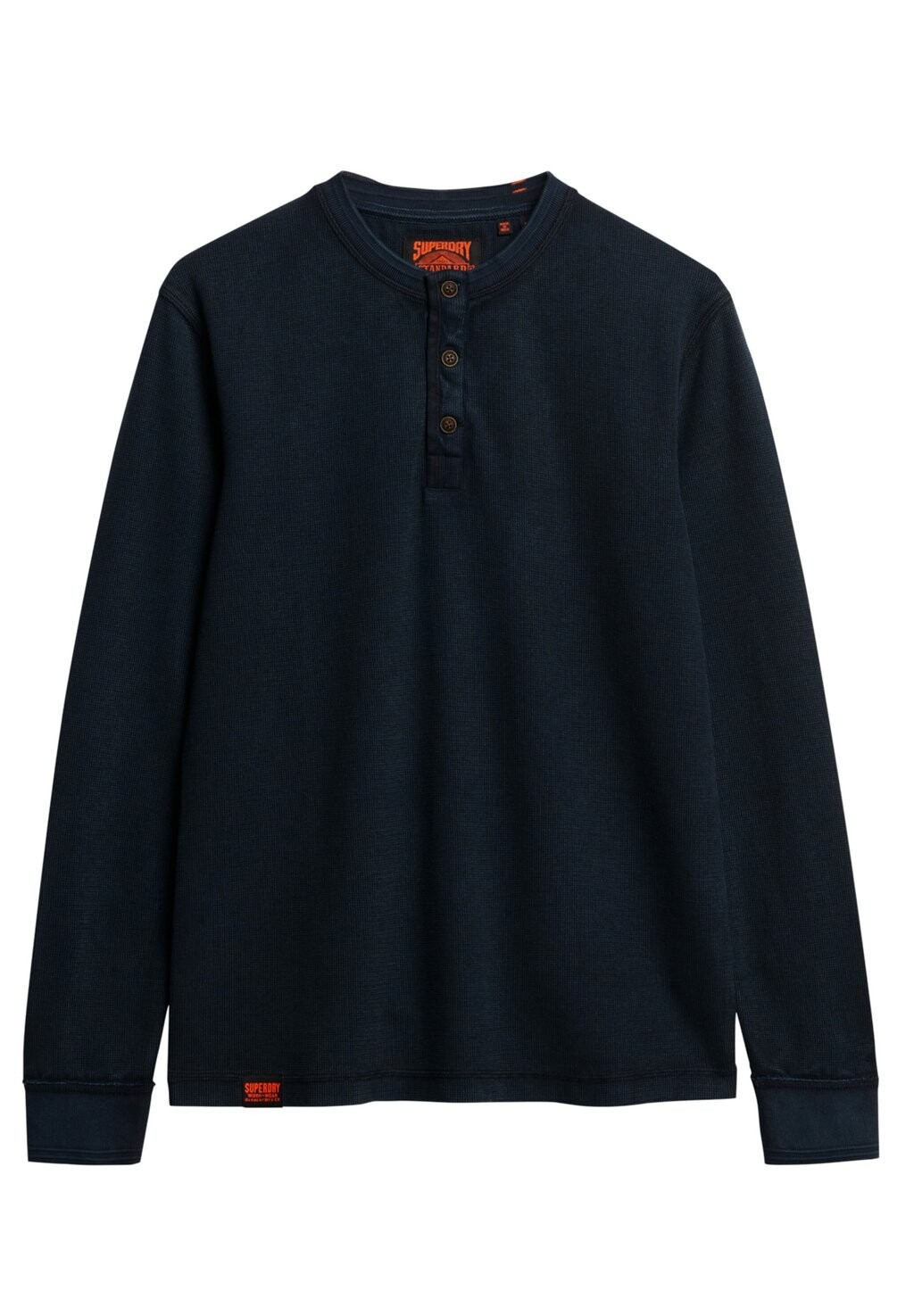 Топ с длинными рукавами VINTAGE TEXTURED GRANDAD Superdry, темно-синий — фото 4