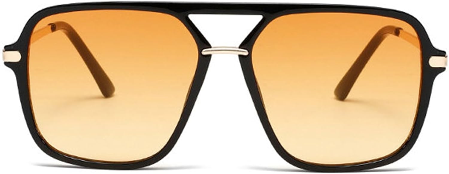 

Мужские солнцезащитные очки-пилот большого размера от Helena Fashion, винтажные квадратные солнцезащитные очки с градиентным синим цветом для женщин, очки для вождения, C1