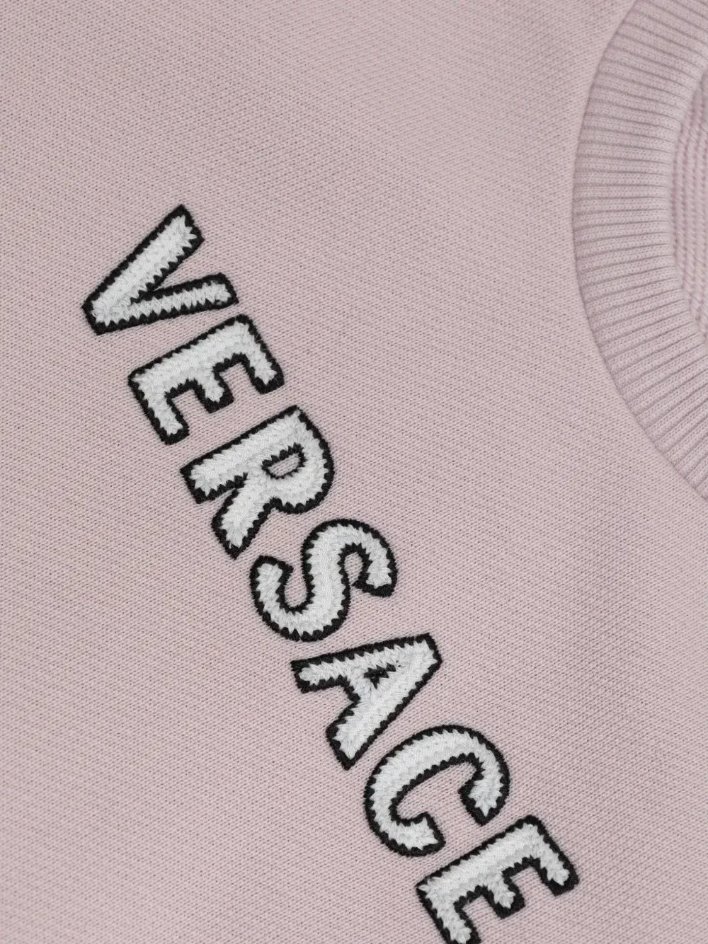 Свитшот с вышитым логотипом Versace Kids, фиолетовый — фото 4