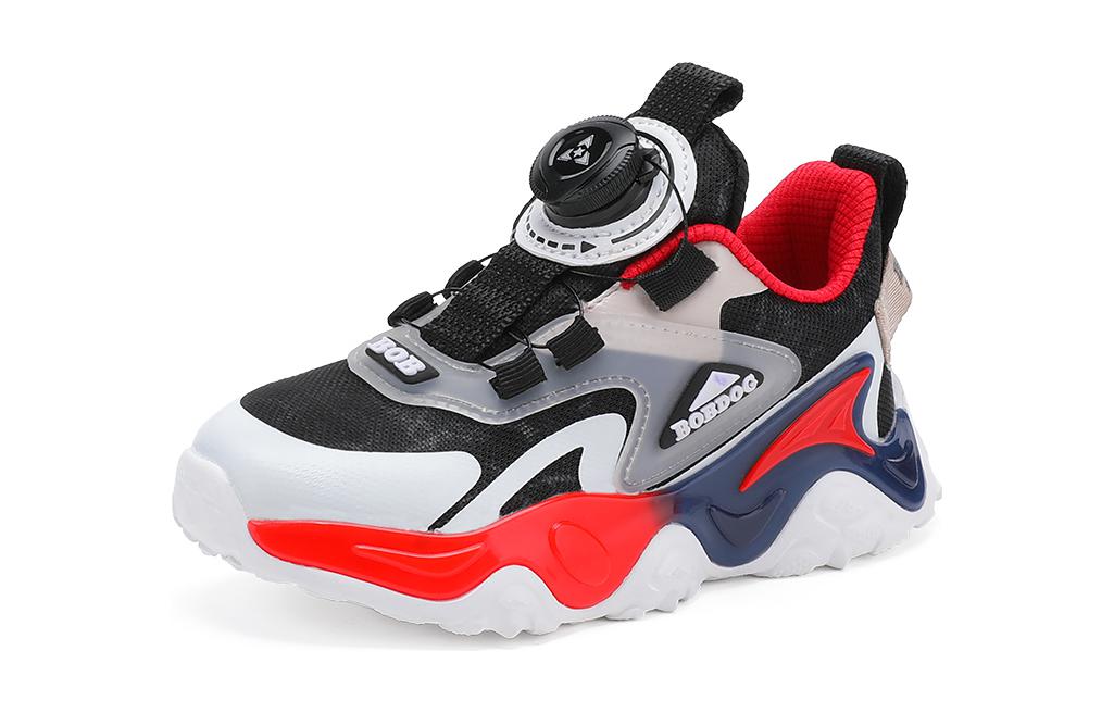 

Антиударные и дышащие детские повседневные кроссовки Kids' BOBDOG, черный/красный