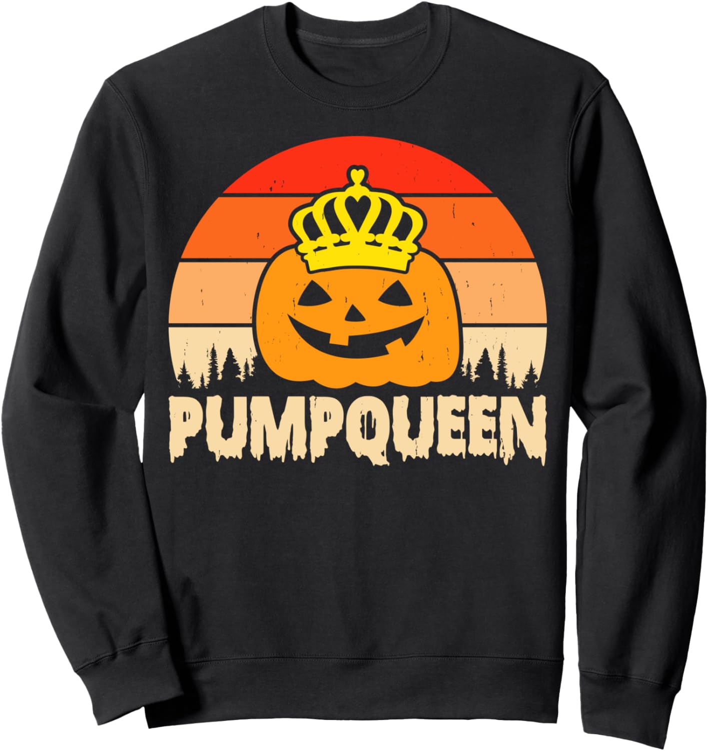 

Забавная парная толстовка с изображением тыквы на Хэллоуин от Pumpqueen Matching Couples Halloween Funny Costume Tee Co., черный