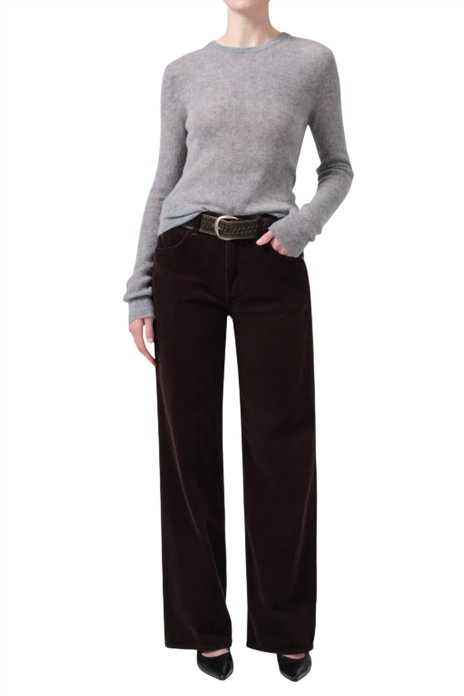 

Брюки женские Citizens of Humanity, цвет clove (dark brown)