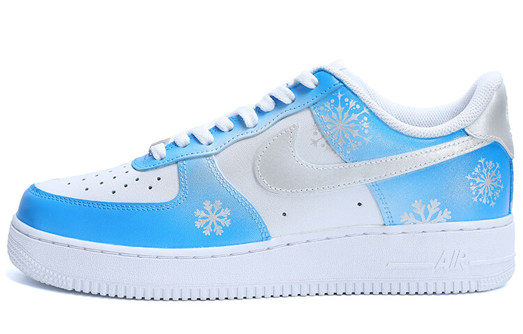 

Кроссовки для скейтбординга Air Force 1 женские с низким верхом, белые/синие/серебристые Nike, Синий, Кроссовки для скейтбординга Air Force 1 женские с низким верхом, белые/синие/серебристые Nike