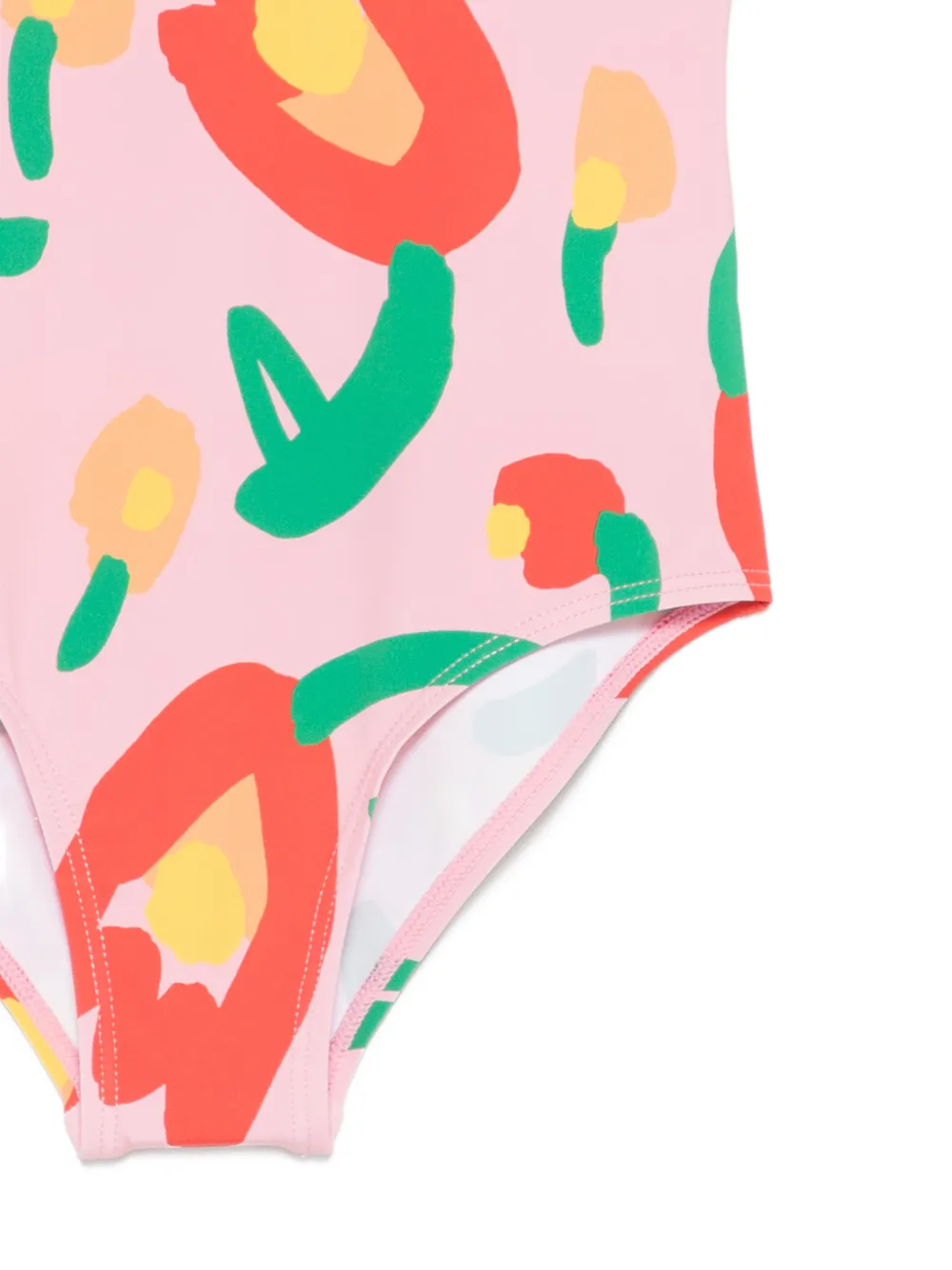 Купальник с цветочным принтом и оборками Stella Mccartney Kids, розовый — фото 3