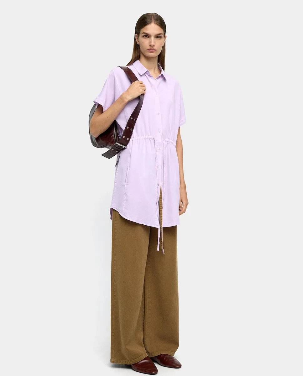 

Платье 100% лиоцел, короткая рубашка, однотонное Parfois, сиреневый