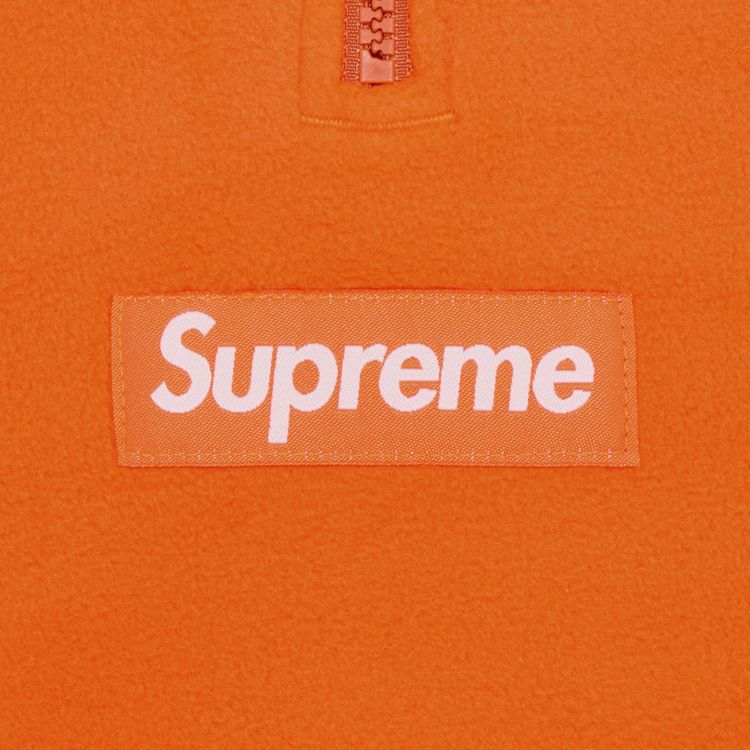 Толстовка Supreme Polartec Facemask Half Zip Hooded Sweatshirt 'Orange', оранжевый — фото 2