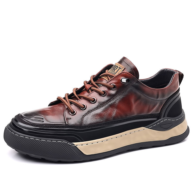 

Мужские HD устойчивые к истиранию дышащие низкие кроссовки для скейтбординга HAPPY DINO, коричневый