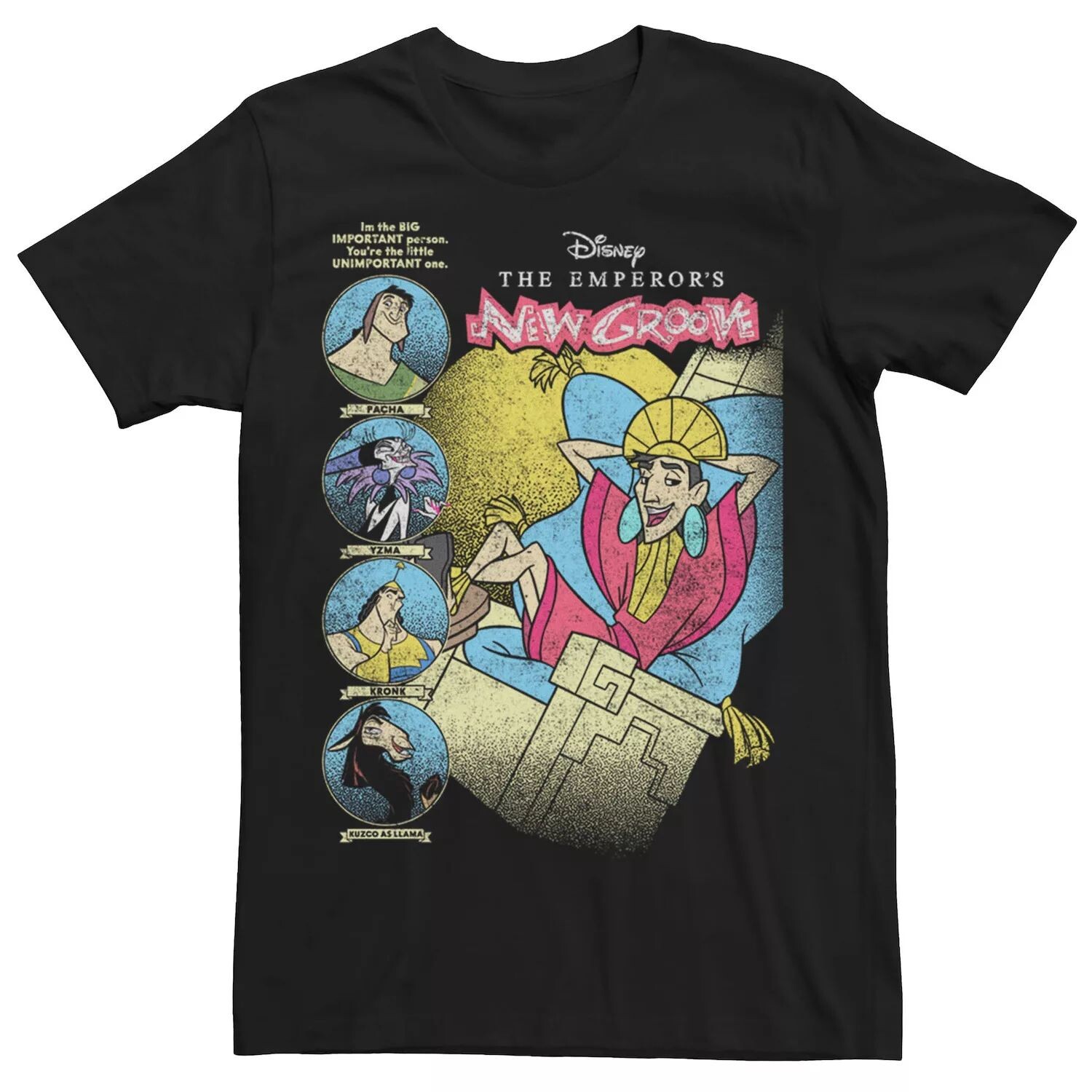 

Мужская футболка Disney Emperors New Groove Kuzco Throne Licensed Character