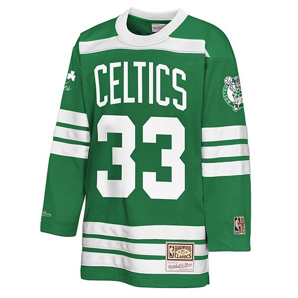 Хоккейная футболка Youth Larry Bird Kelly Green Boston Celtics Maxxed Out 20 Mitchell & Ness — фото 3