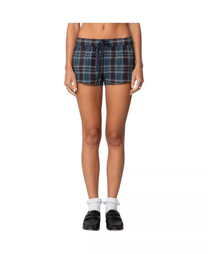 

Женские шорты Cabin Plaid Edikted, зеленый