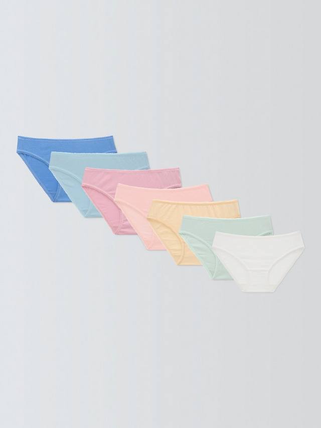 

Детские однотонные трусики John Lewis, Pack of 7, Multi