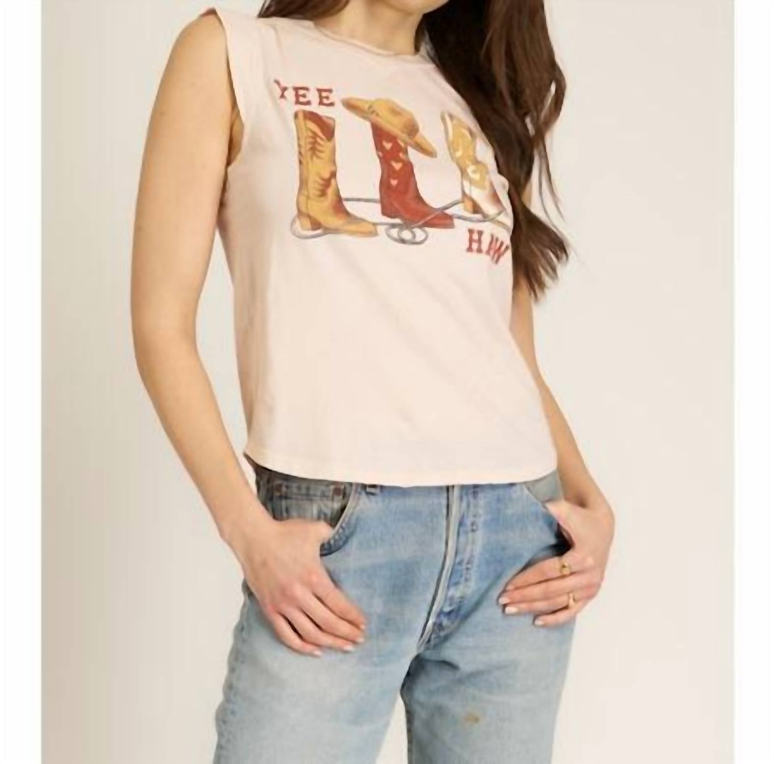 

Майка Yee Haw цвета Finch Pink PROJECT SOCIAL T