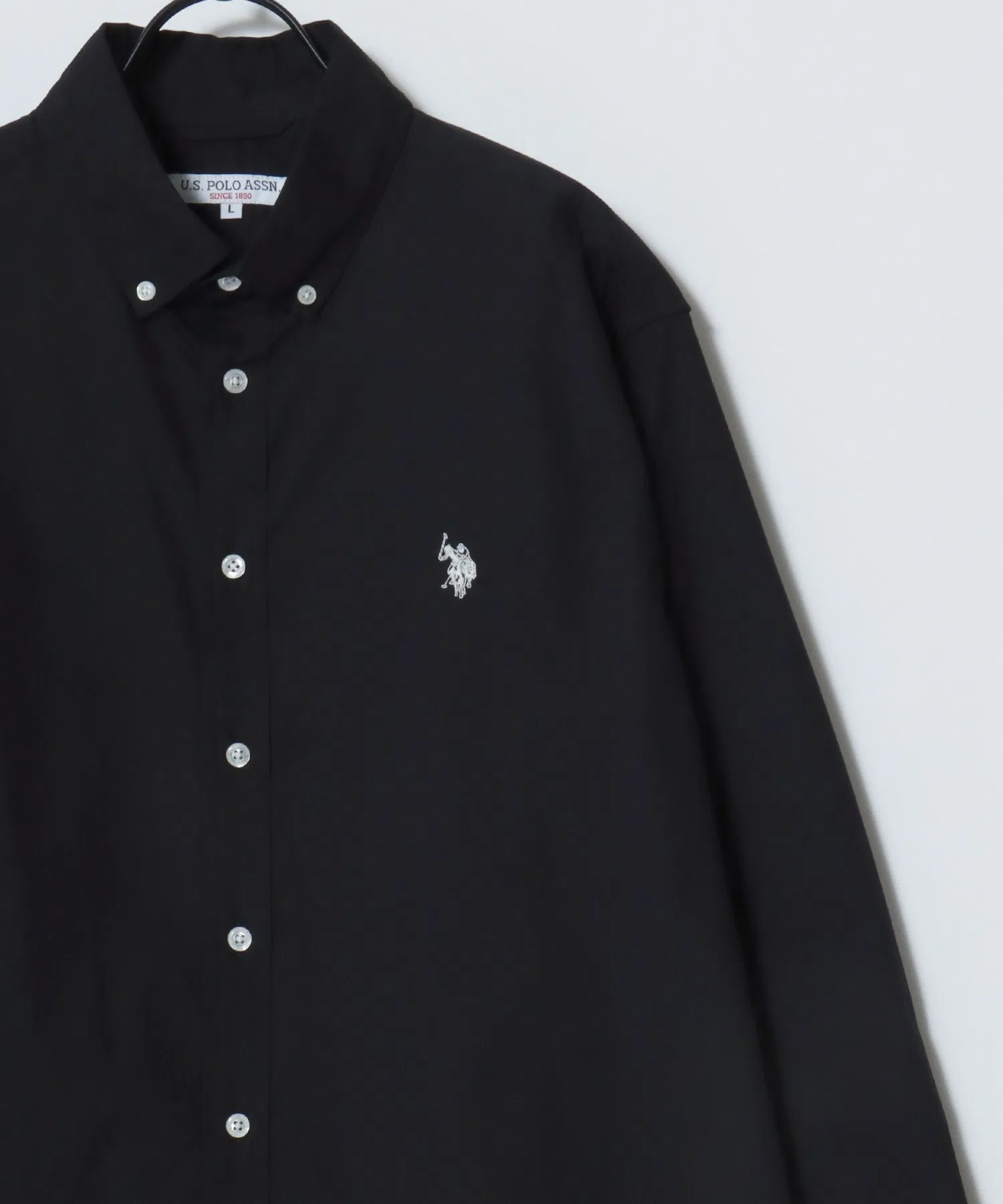 Унисекс рубашка Broad Denim U.S. POLO ASSN. с логотипом, тёмно-синяя — фото 3