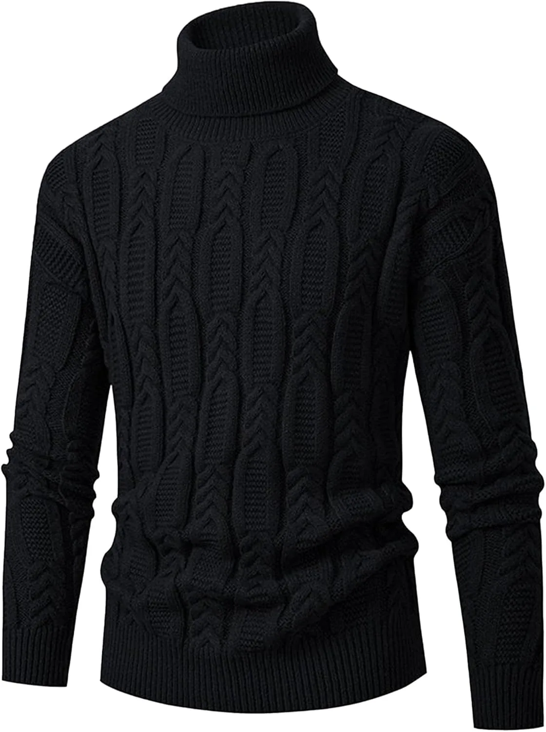 

Мужской свитер с воротником-водолазкой и узором Twist