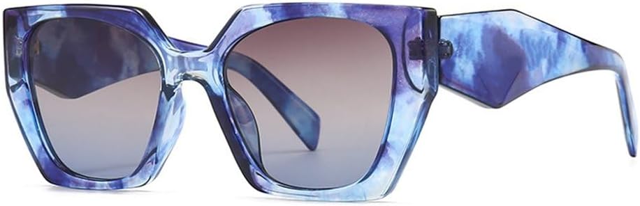 

Ретро-солнцезащитные очки «кошачий глаз» с многоугольными линзами, модные градиентные оттенки, леопардовый принт, яркие прозрачные солнцезащитные очки для женщин с защитой от УФ-излучения UV400 KTUCN, 3