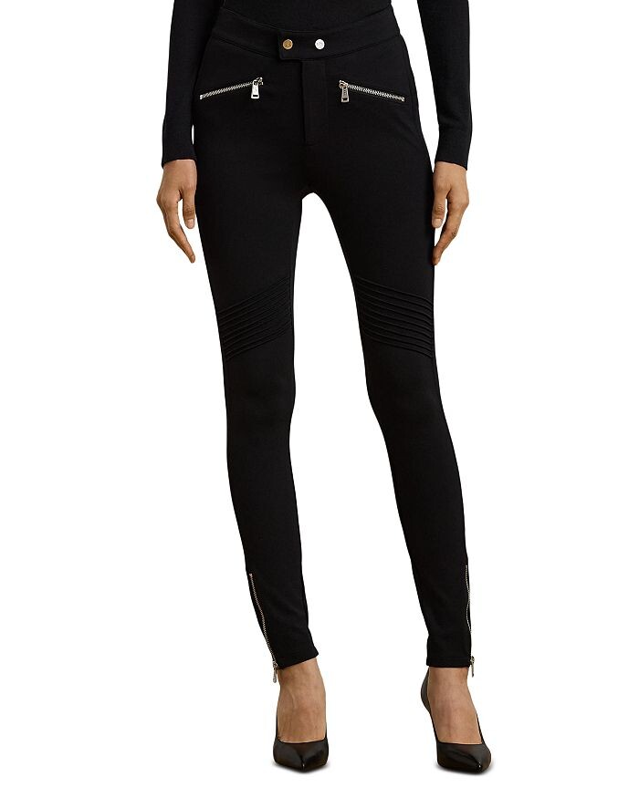 

Брюки Lauren Ralph Lauren Petites с защипами Ponte Jodhpur, черный
