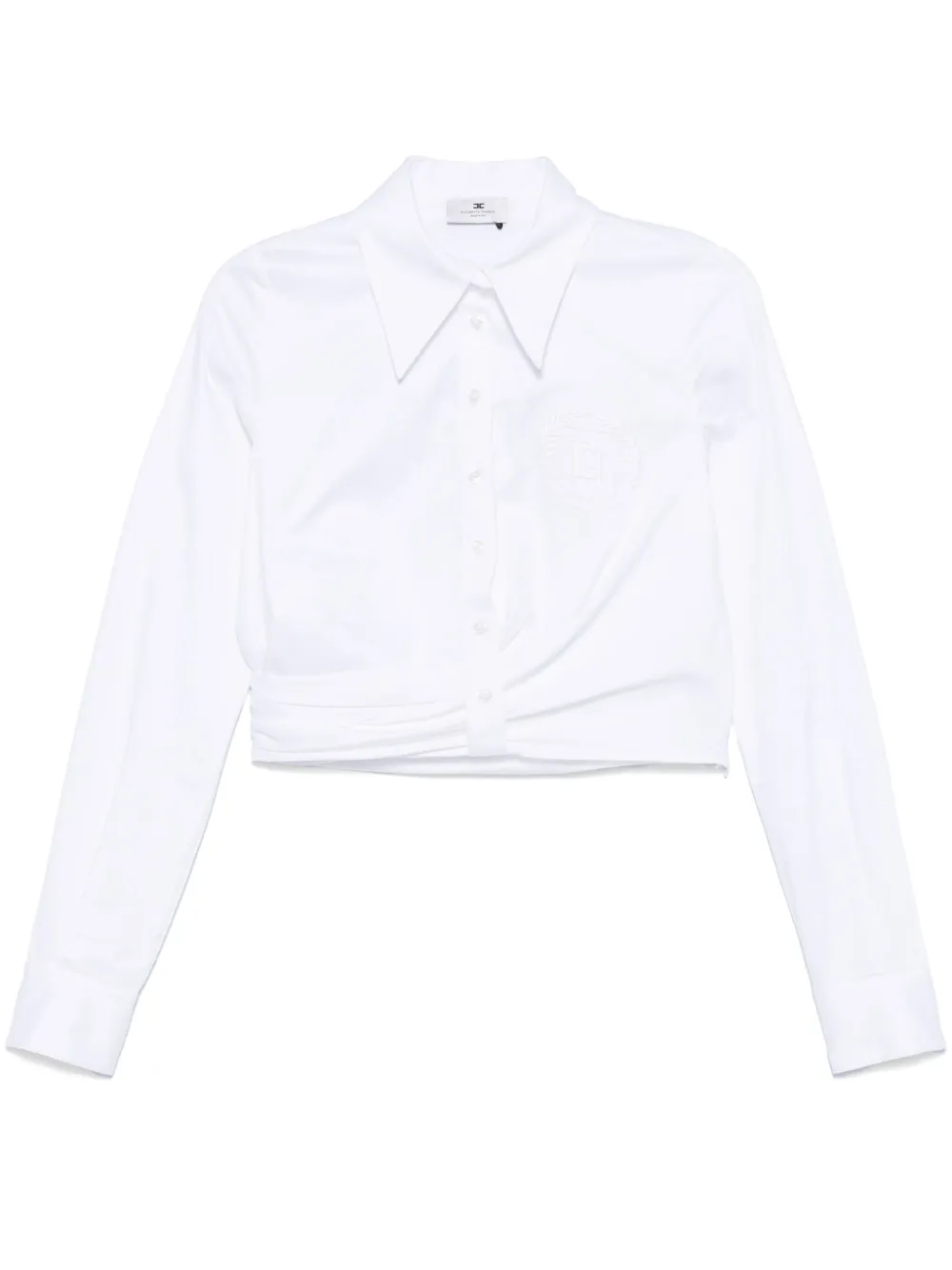 

Укороченная поплиновая рубашка Elisabetta Franchi, белый