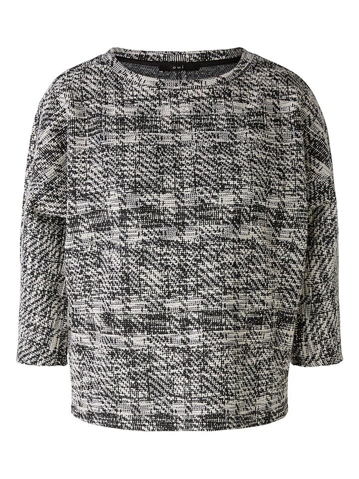 

Толстовка Oui Sweatshirt, черный/белый