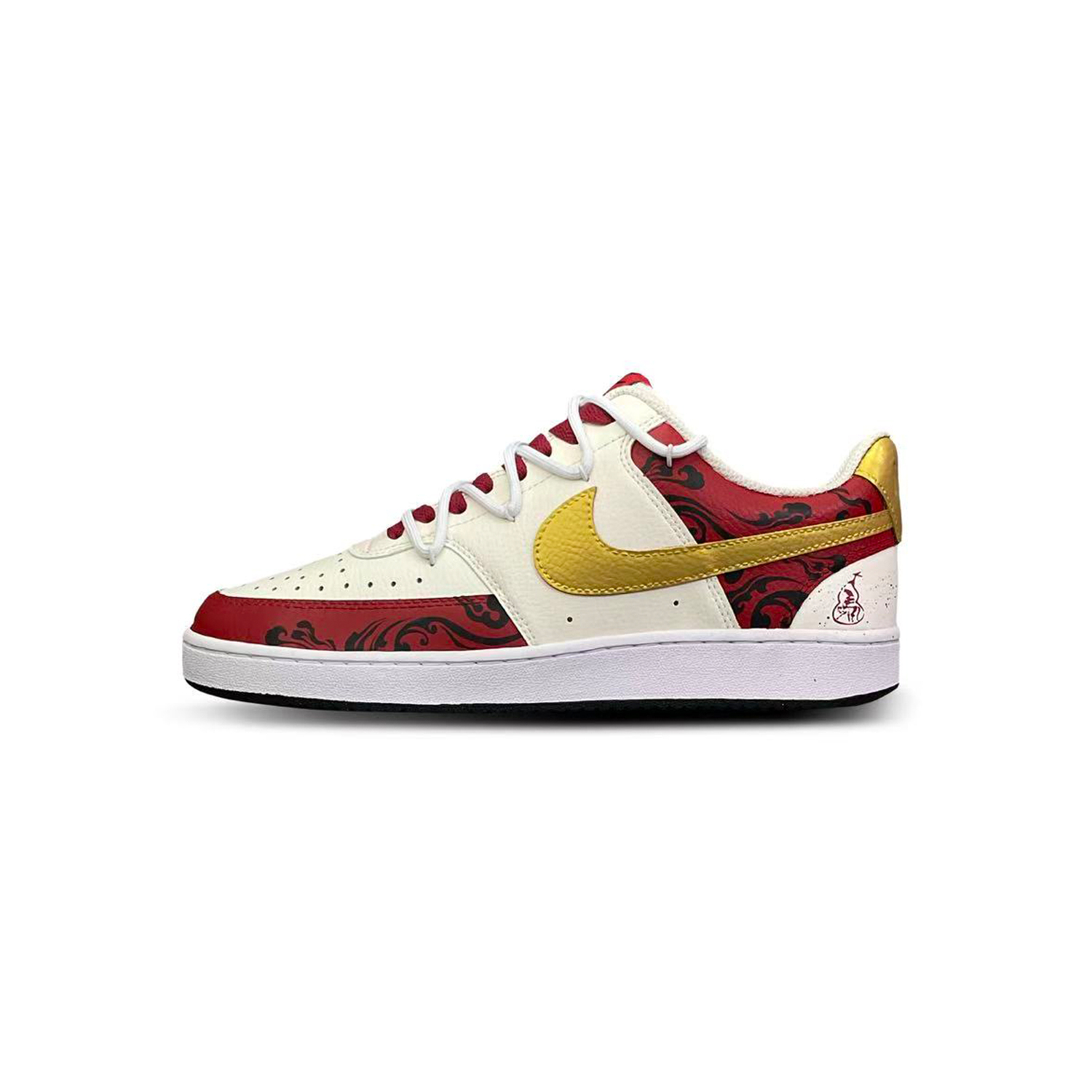 

Nike Court Vision 1 Tower Rabbit Coexistence Cushioning, износостойкие низкие кроссовки для скейтбординга мужские красные золотые