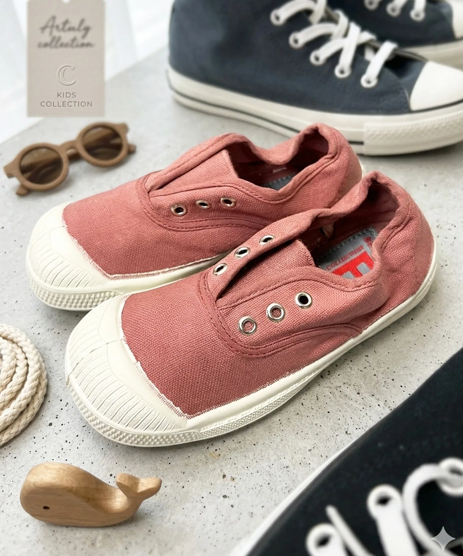 Детские кеды из канваса Bensimon ELLY ENFANT розовые