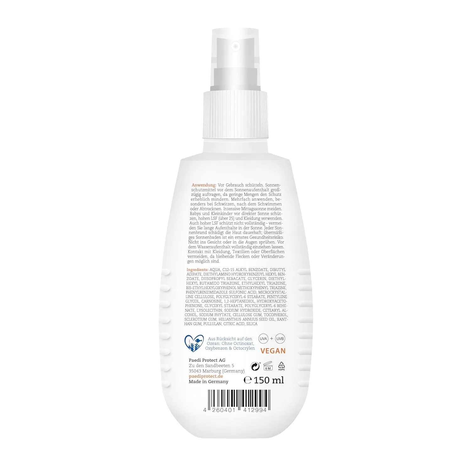 Детский солнцезащитный спрей PAEDIPROTECT SPF 50+ Paediprotect — фото 2