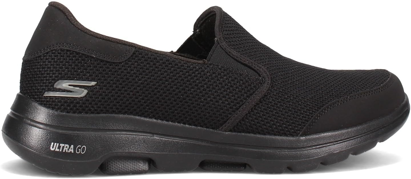Мужские кроссовки Skechers Gowalk 5 - эластичные слипоны для спорта и повседневной носки, черный — фото 3