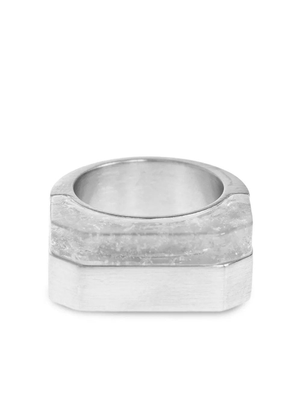 

Кольцо Double Crystal Hollywood Rick Owens, серебяный