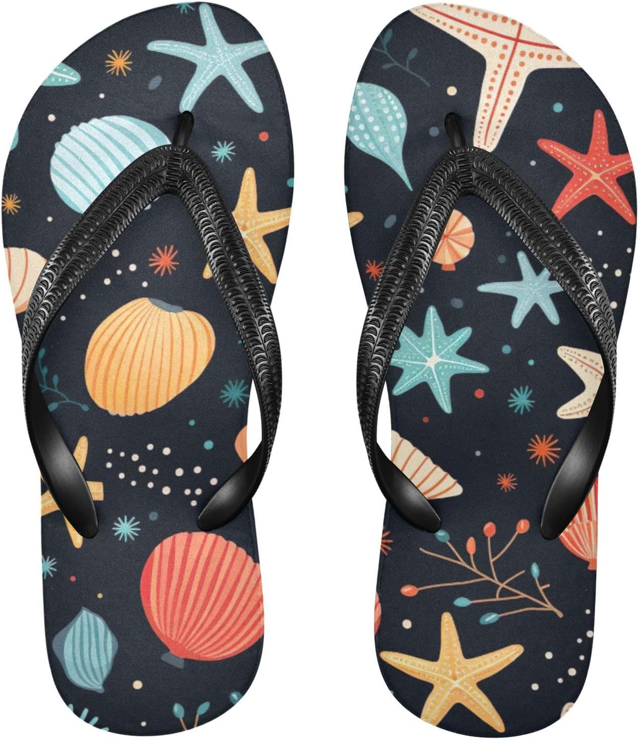 

Пляжные летние сандалии Seashell Starfish для женщин и мужчин, шлепанцы для душа Kfbe